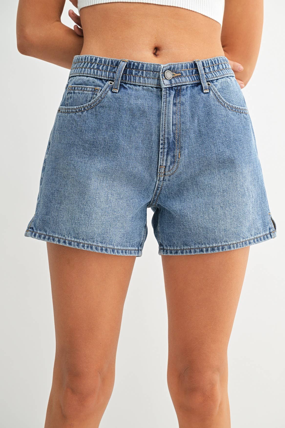 Elastic Waist Mom Short