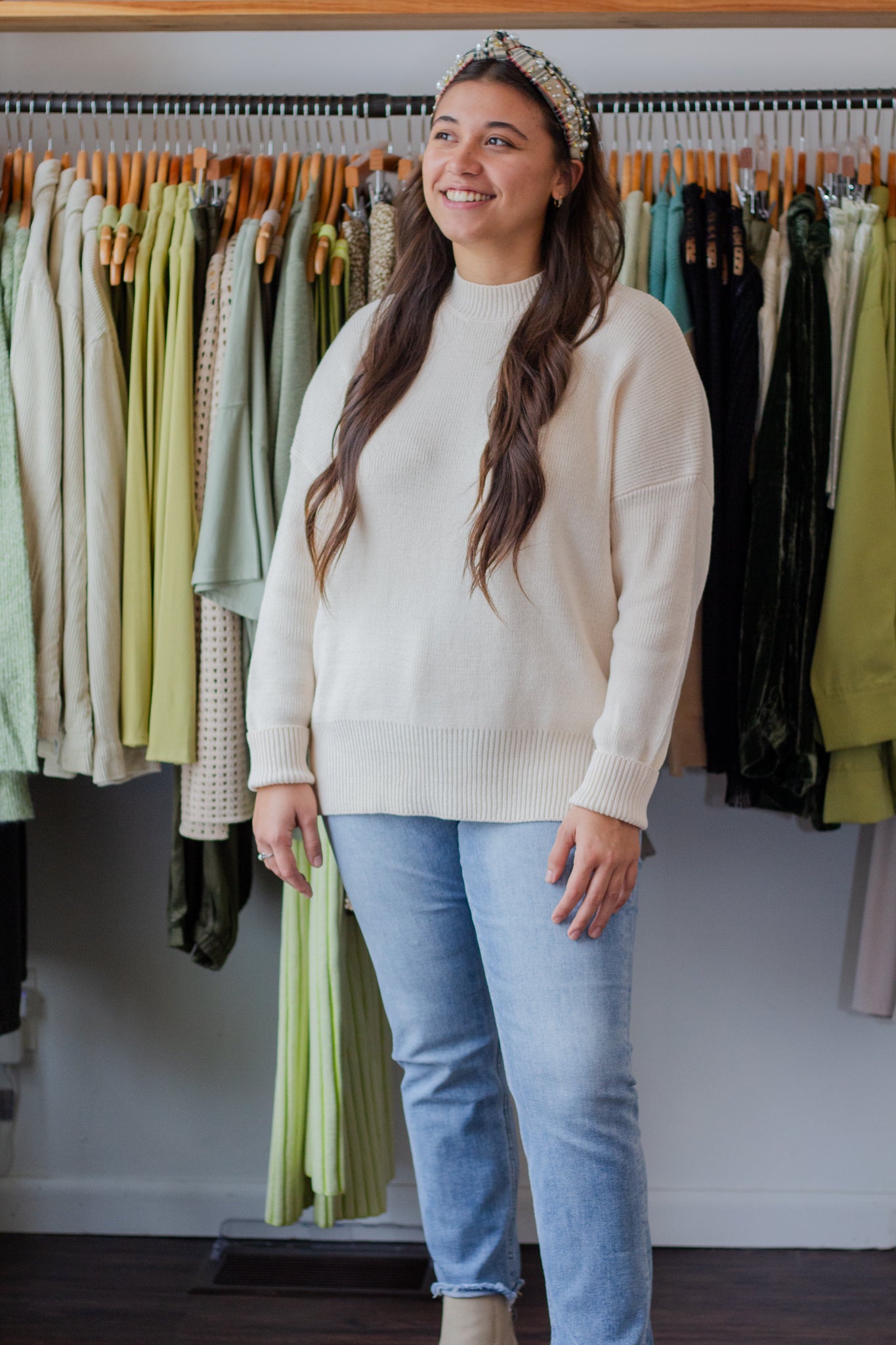 High Neck Chunky Knit Sweater