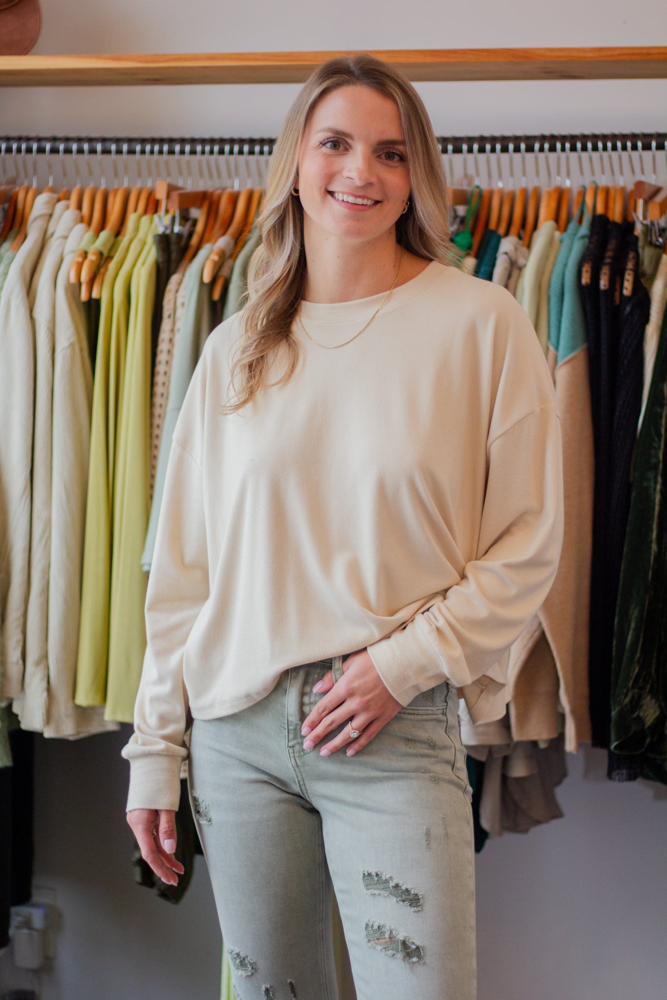 Soft Relaxed Crop Knit Top
