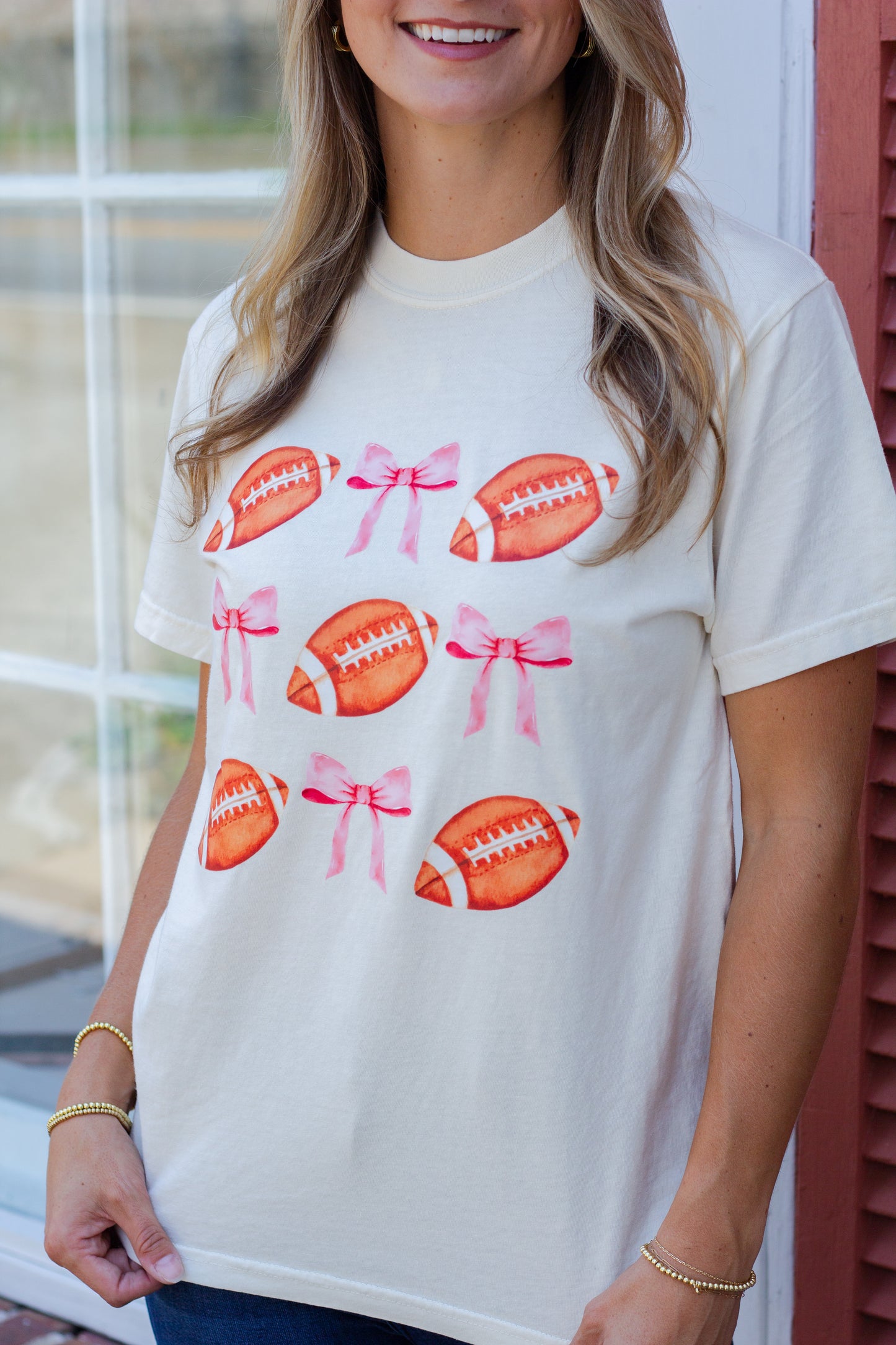 Football Bows Coquette Sweatshirt