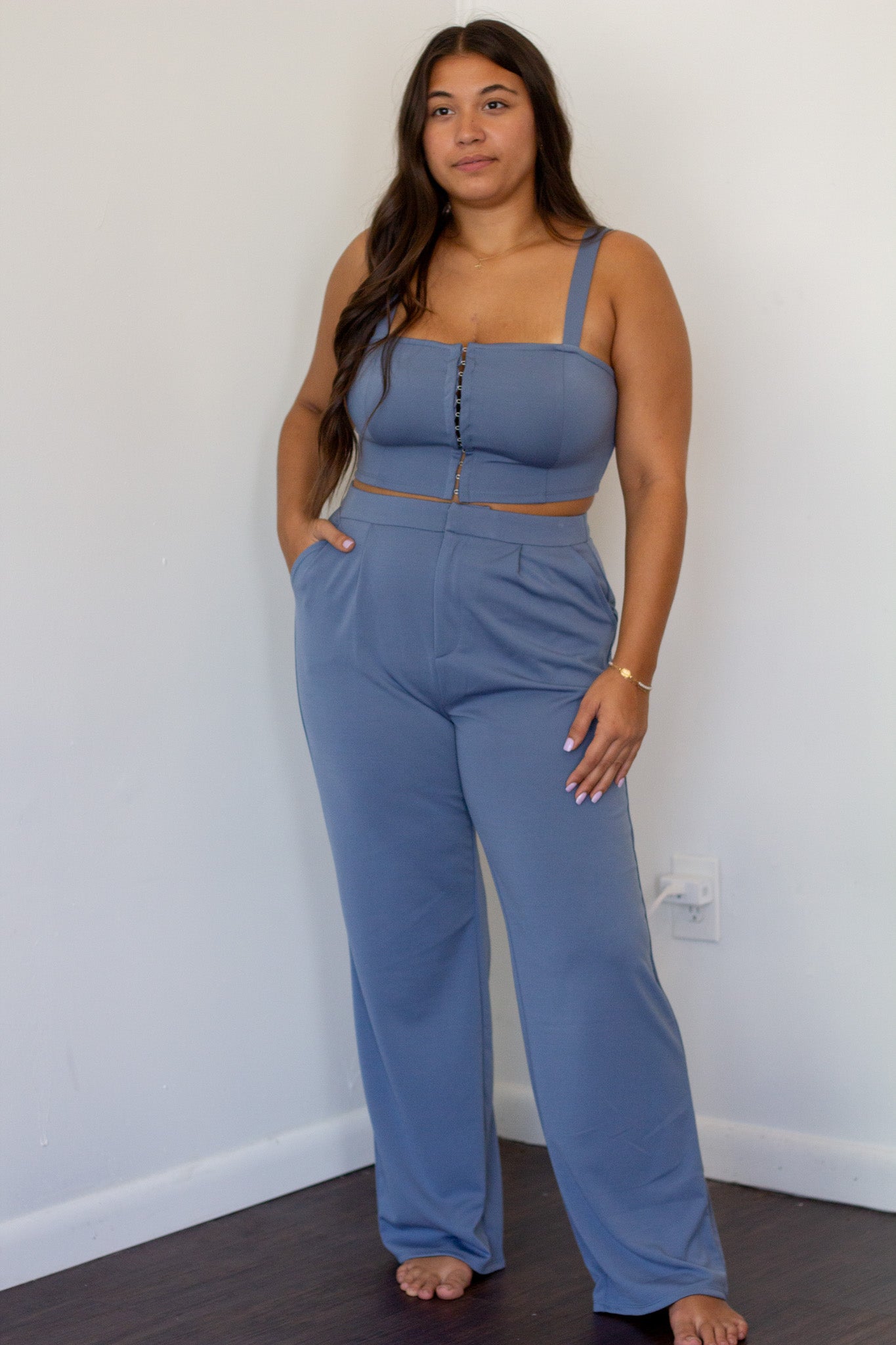 Wide Leg Stretch Pants