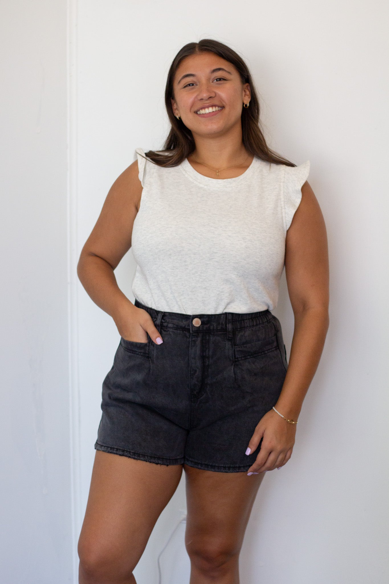 Tencel Raw Edge Shorts