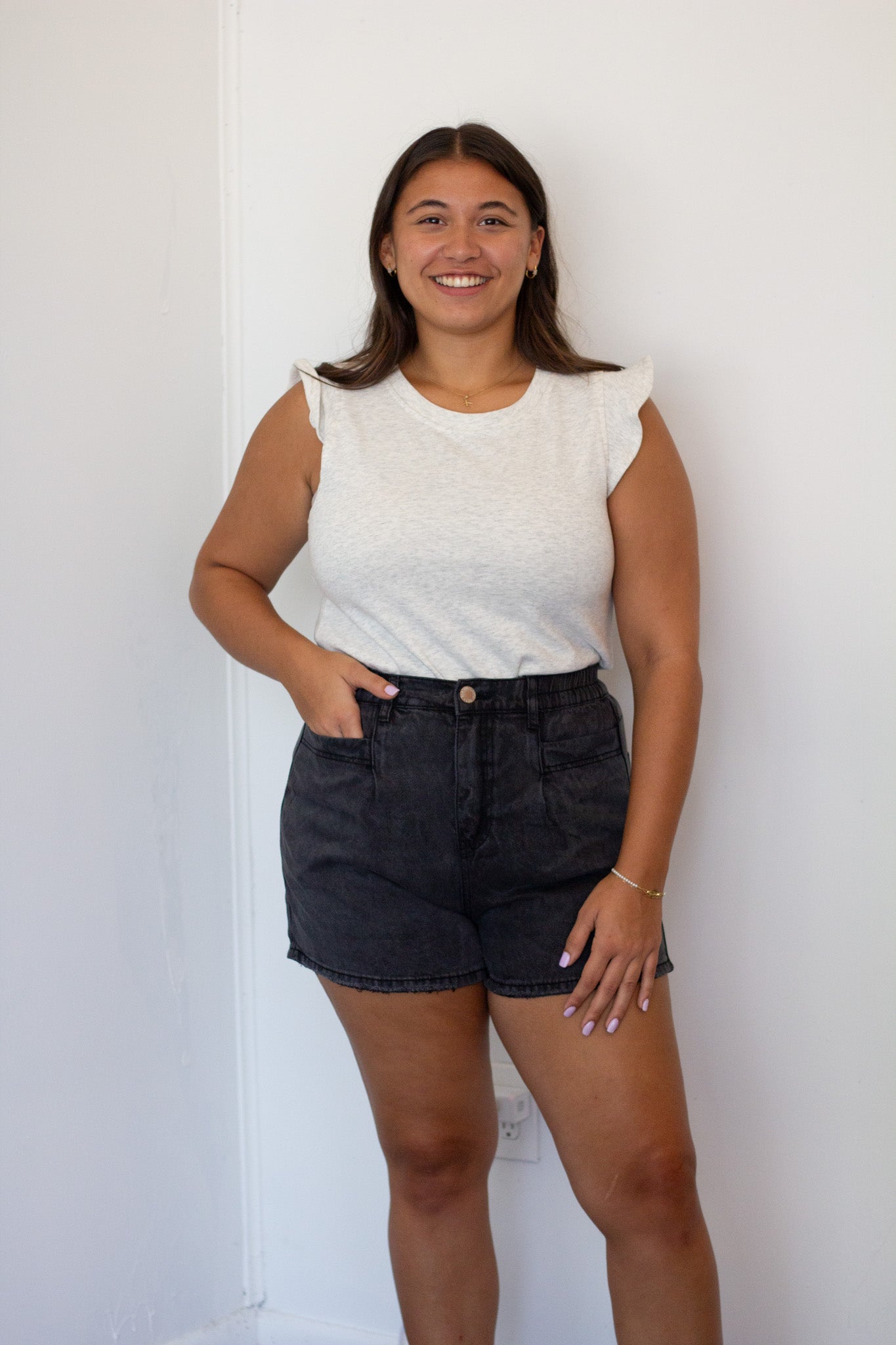 Tencel Raw Edge Shorts