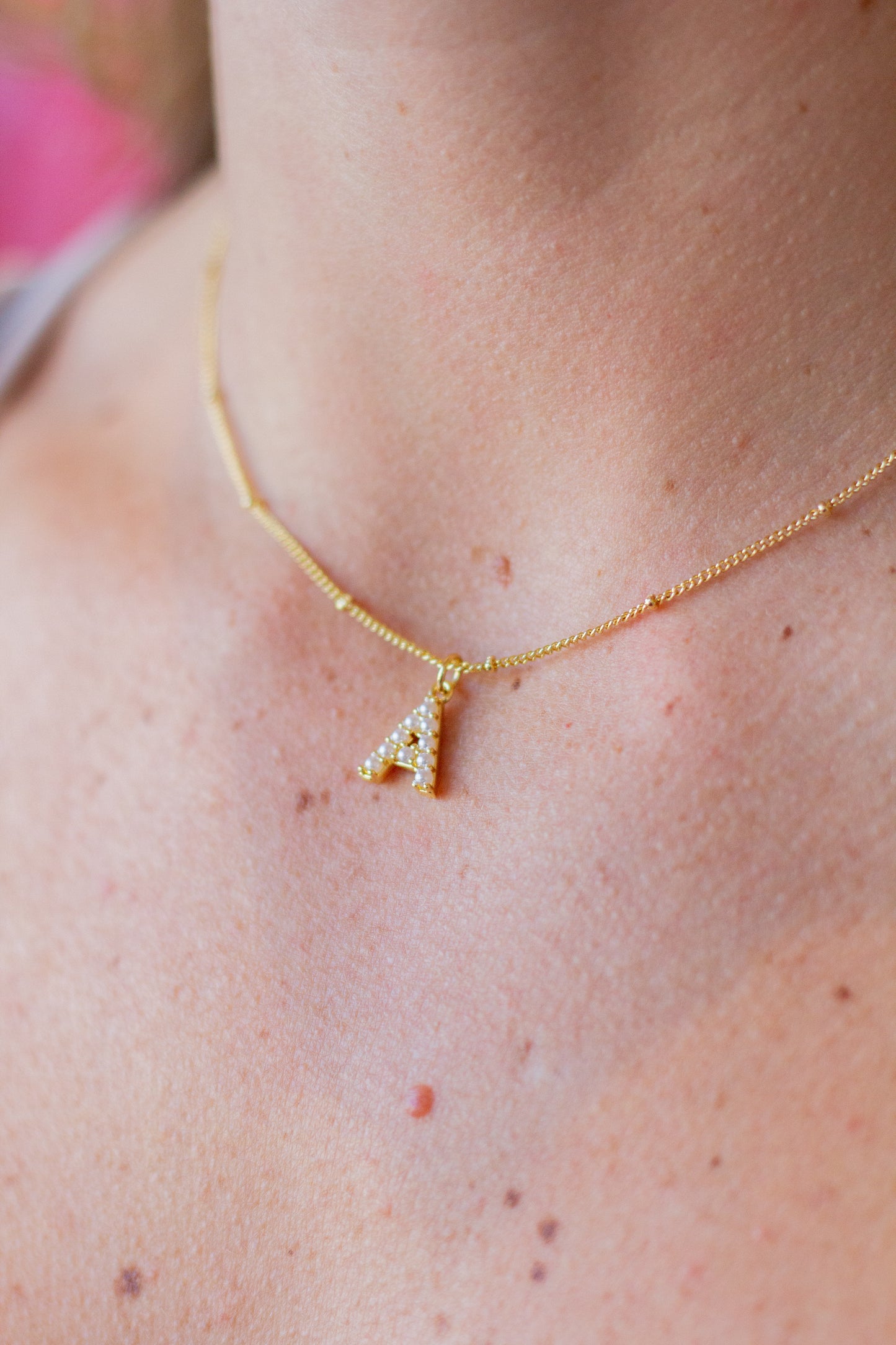 Pearl Initial Necklace