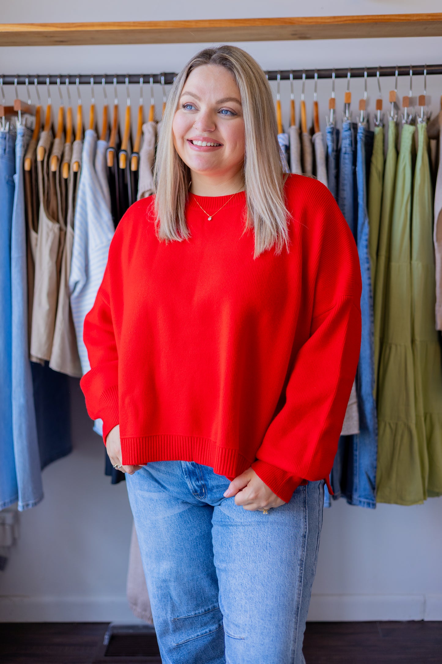 Drop Shoulder Sweater