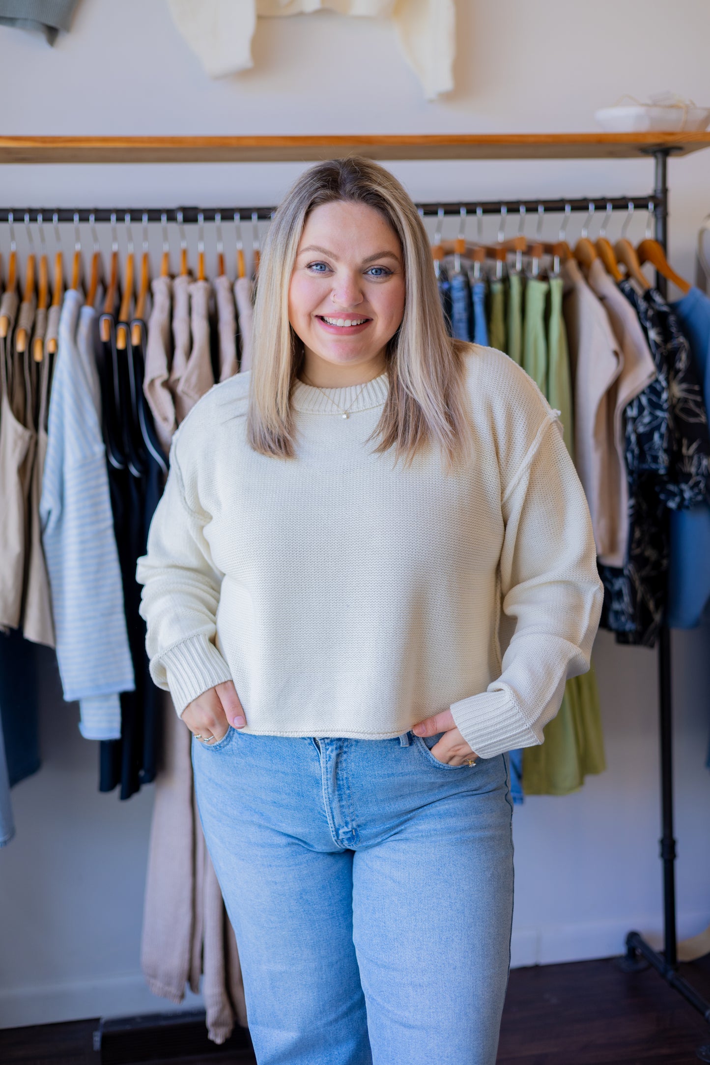 Cropped Oversized Sweater
