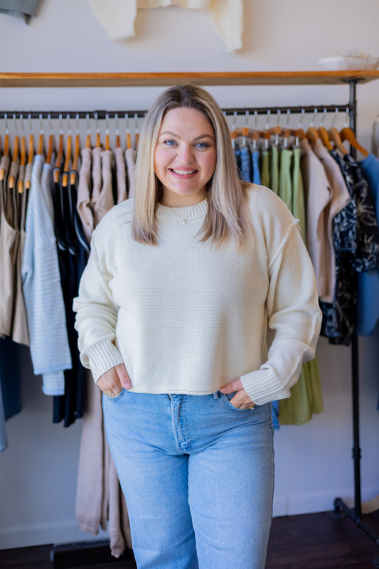 Cropped Oversized Sweater