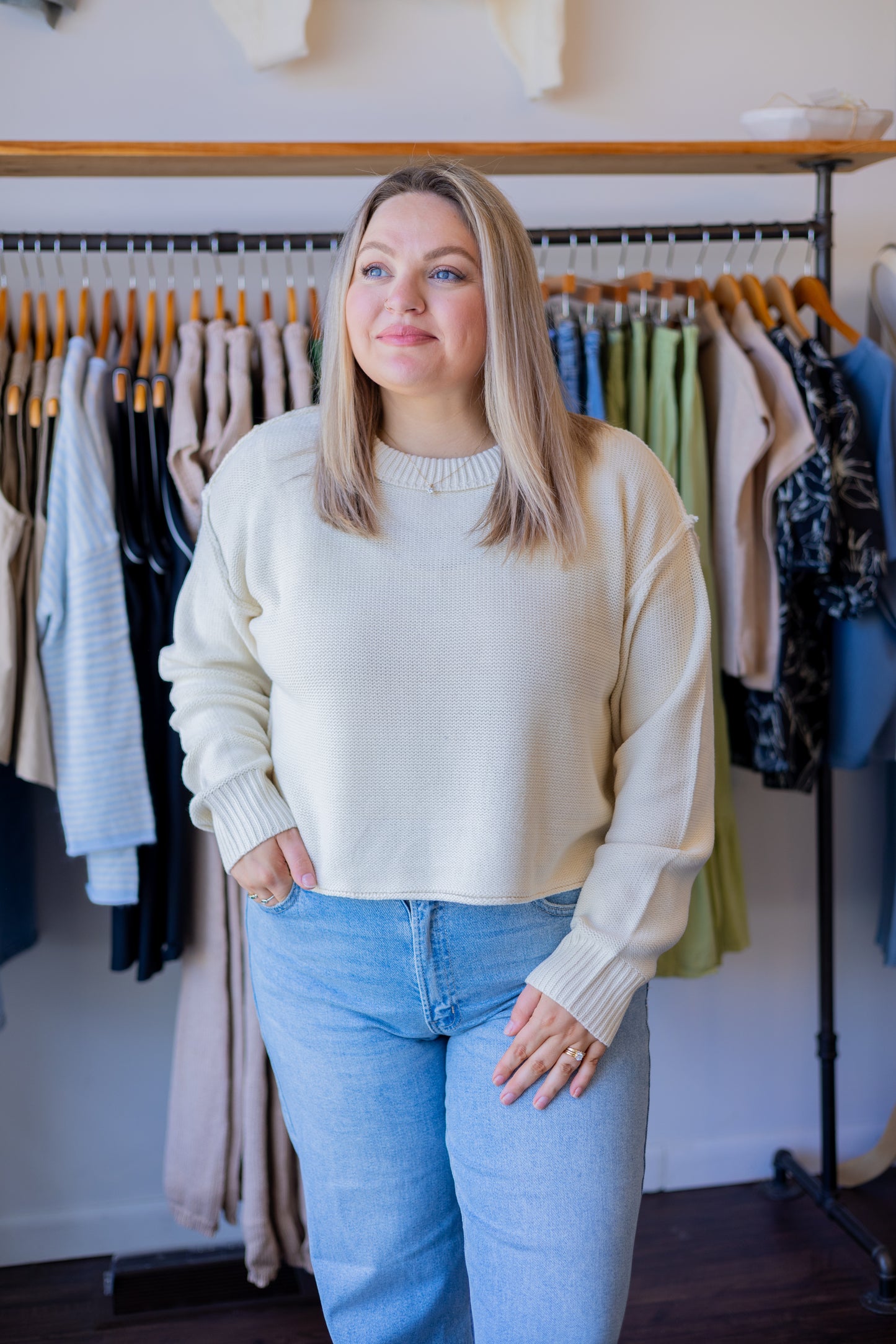 Cropped Oversized Sweater