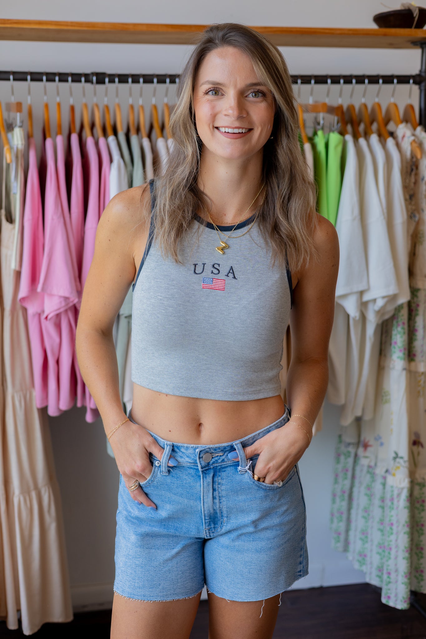 American Flag Tank Top