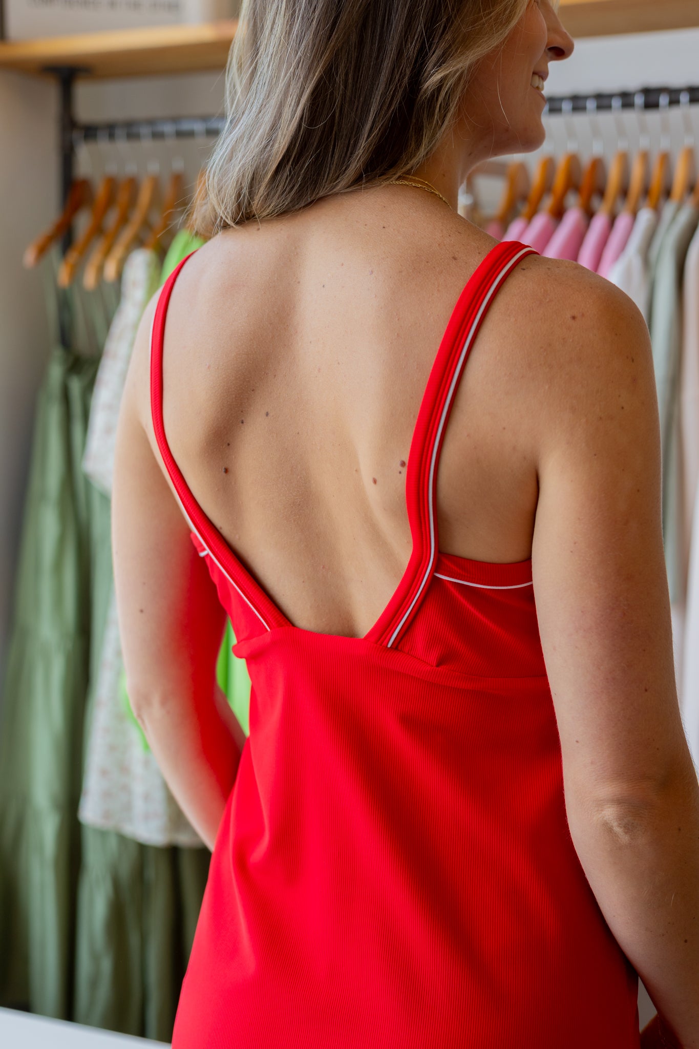 Active Piping Detail Mini Dress