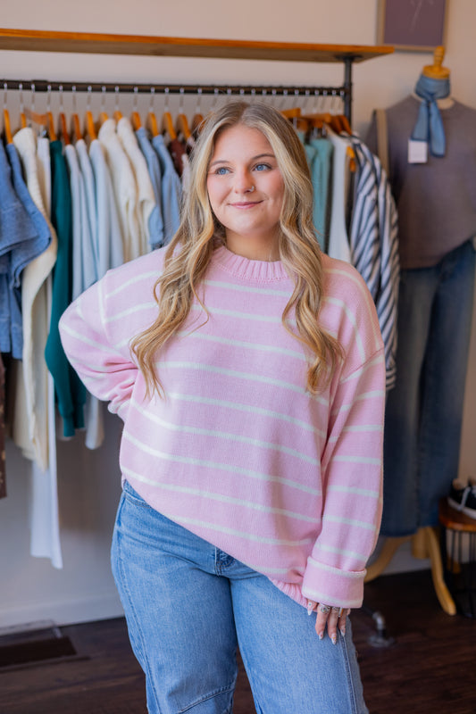 Oversized Stripe Knit Sweater