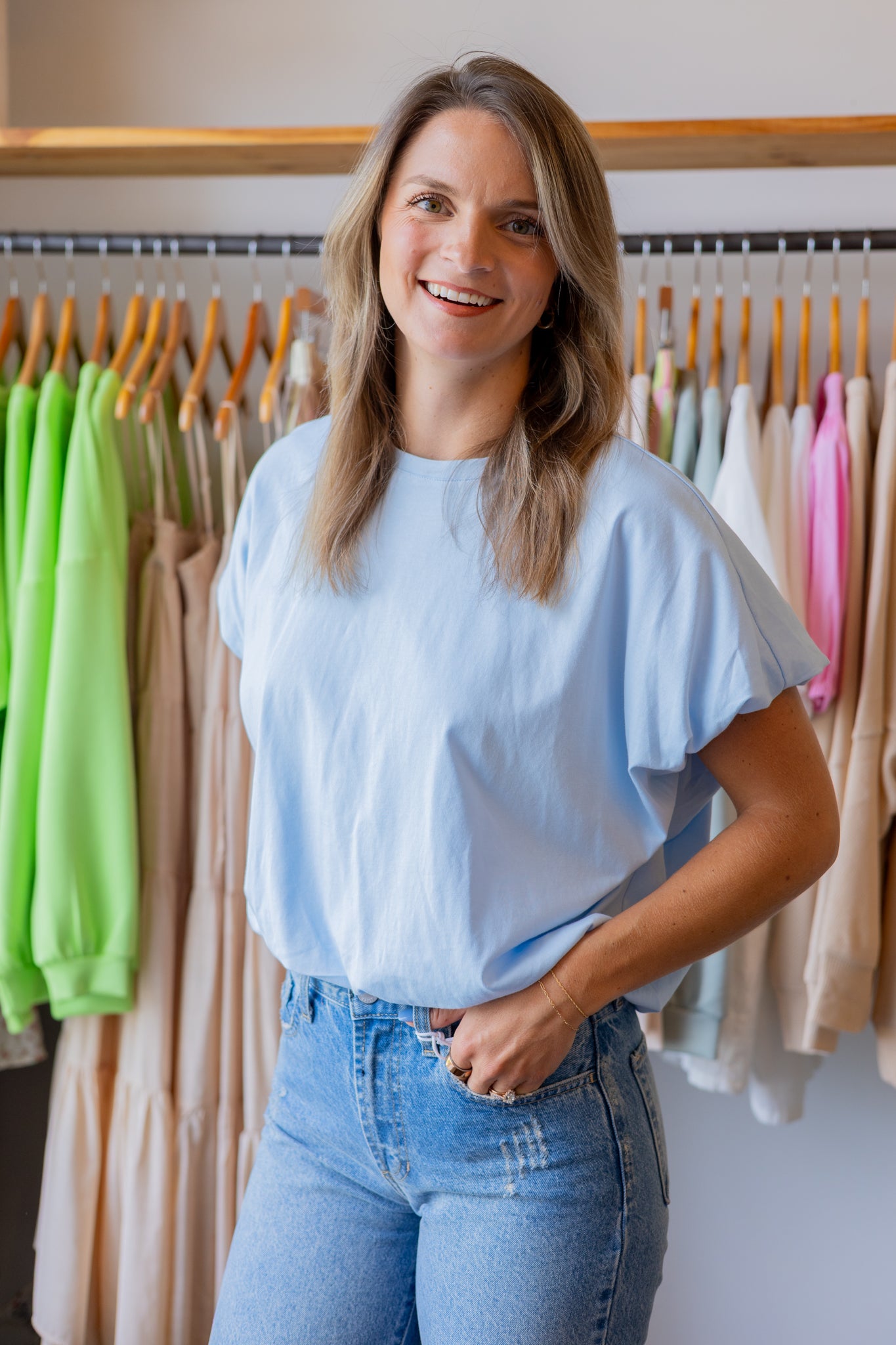 Bubble Hem Knit Top