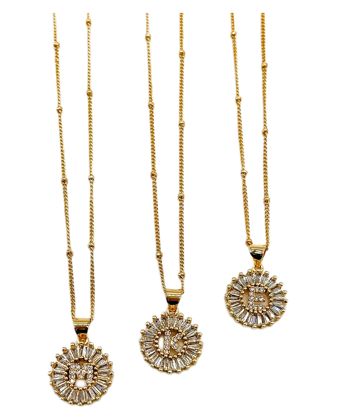 Crystal Initial Necklace