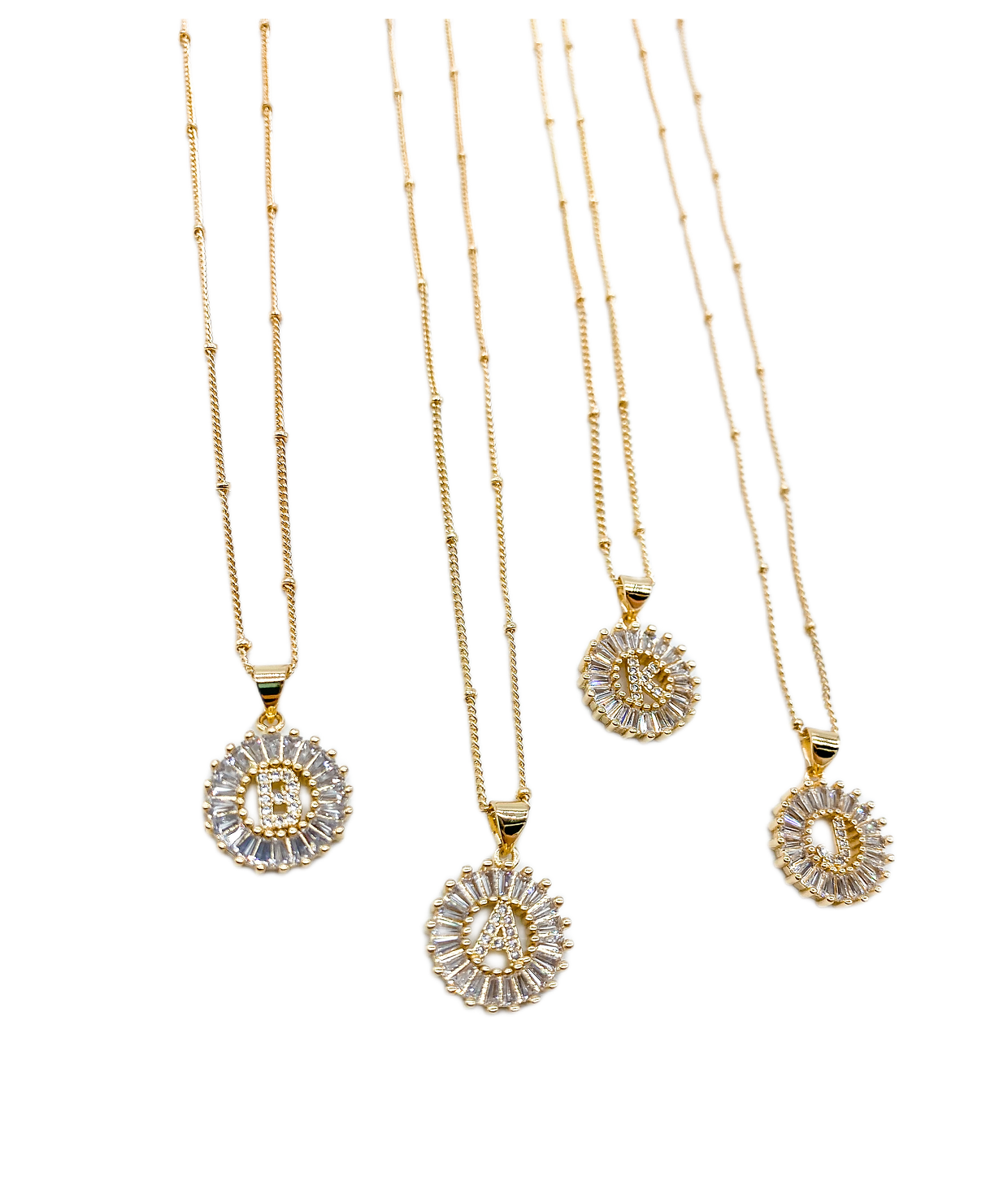 Crystal Initial Necklace