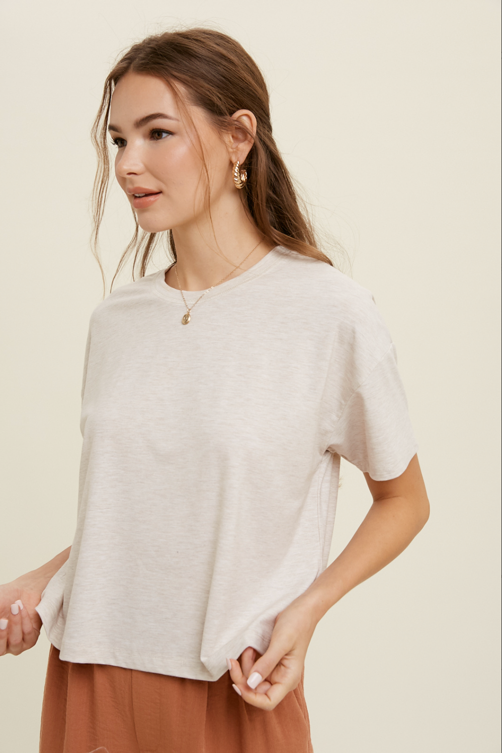 Slub Relaxed Crop Top