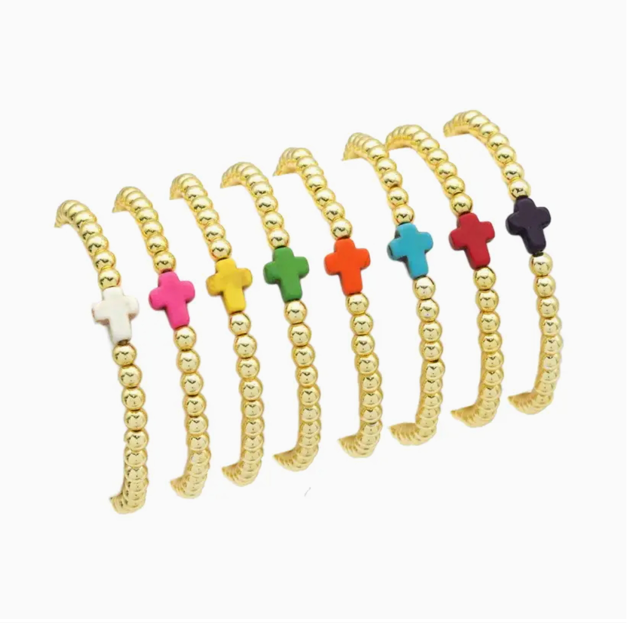 Cross Beaded Bracelet