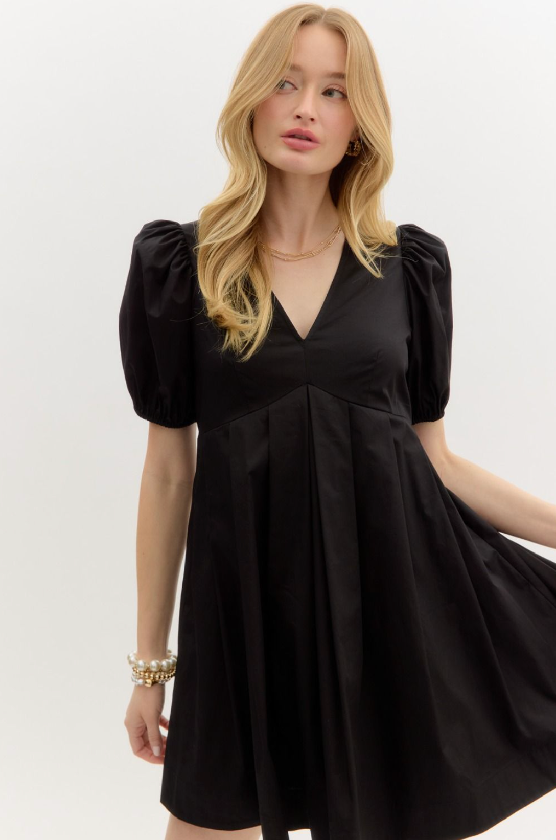 Puff Sleeve Mini Dress