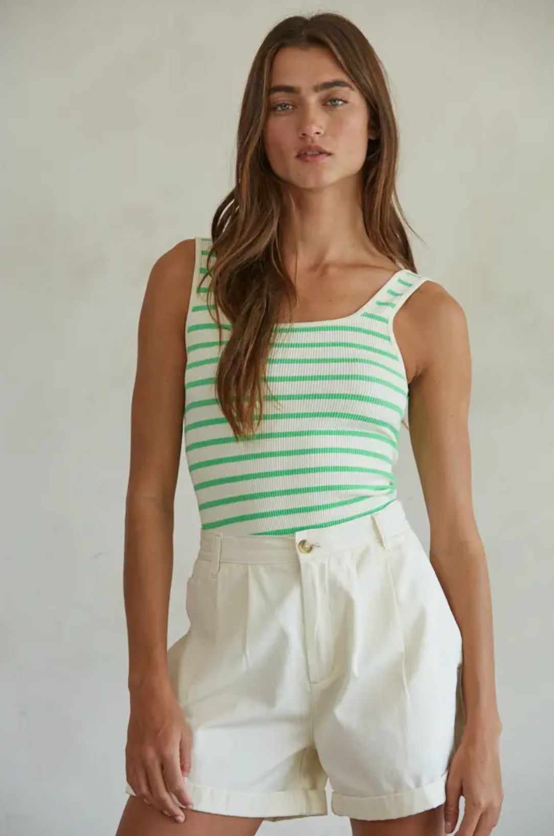 Striped Seamless Ribbed Bodysuit