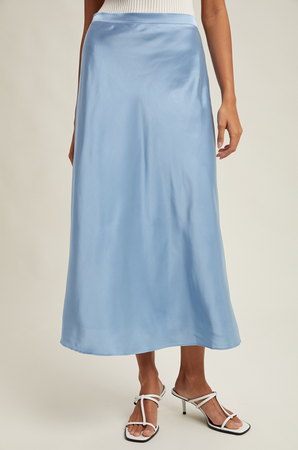Satin Midi Skirt