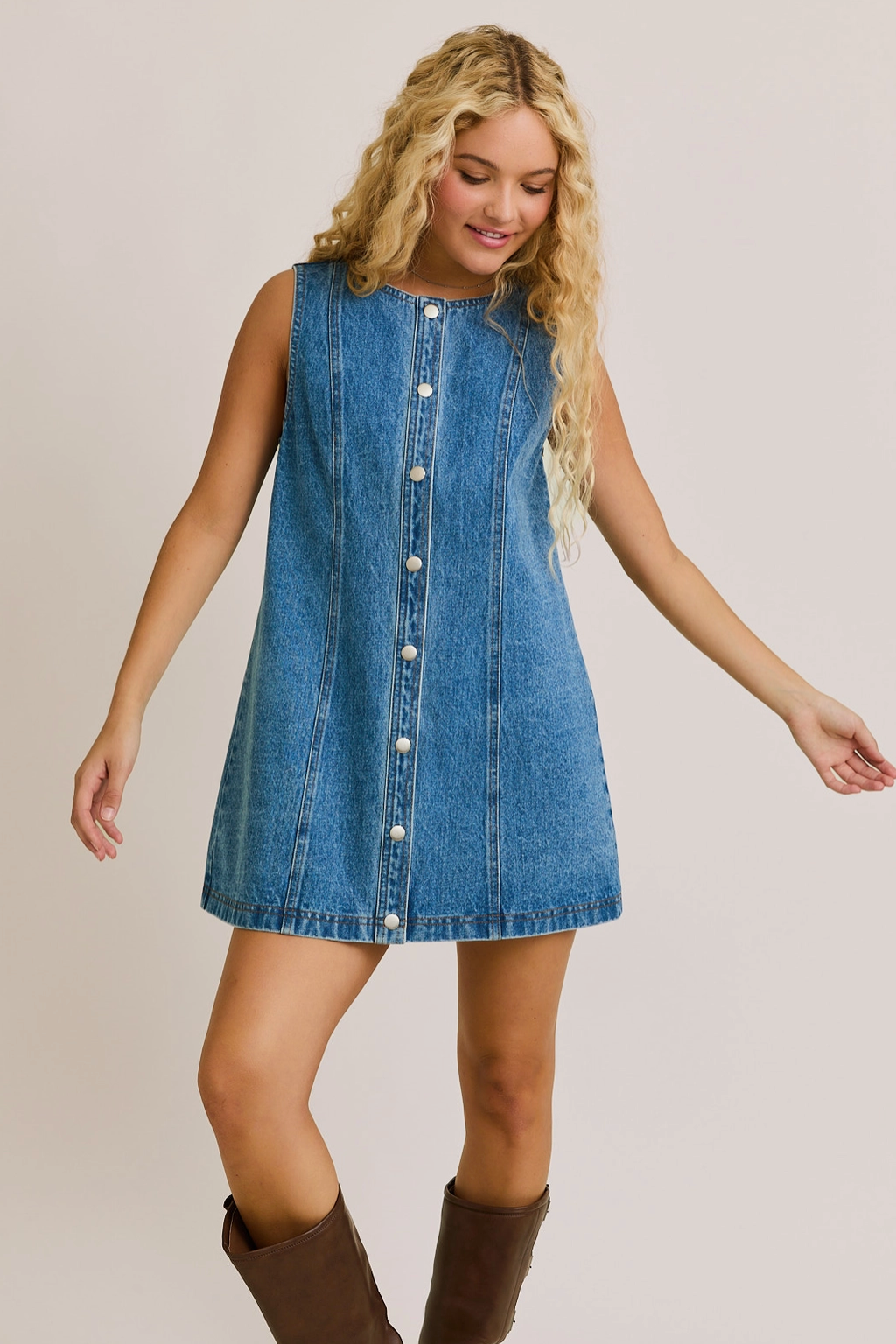 Button Down Denim Dress