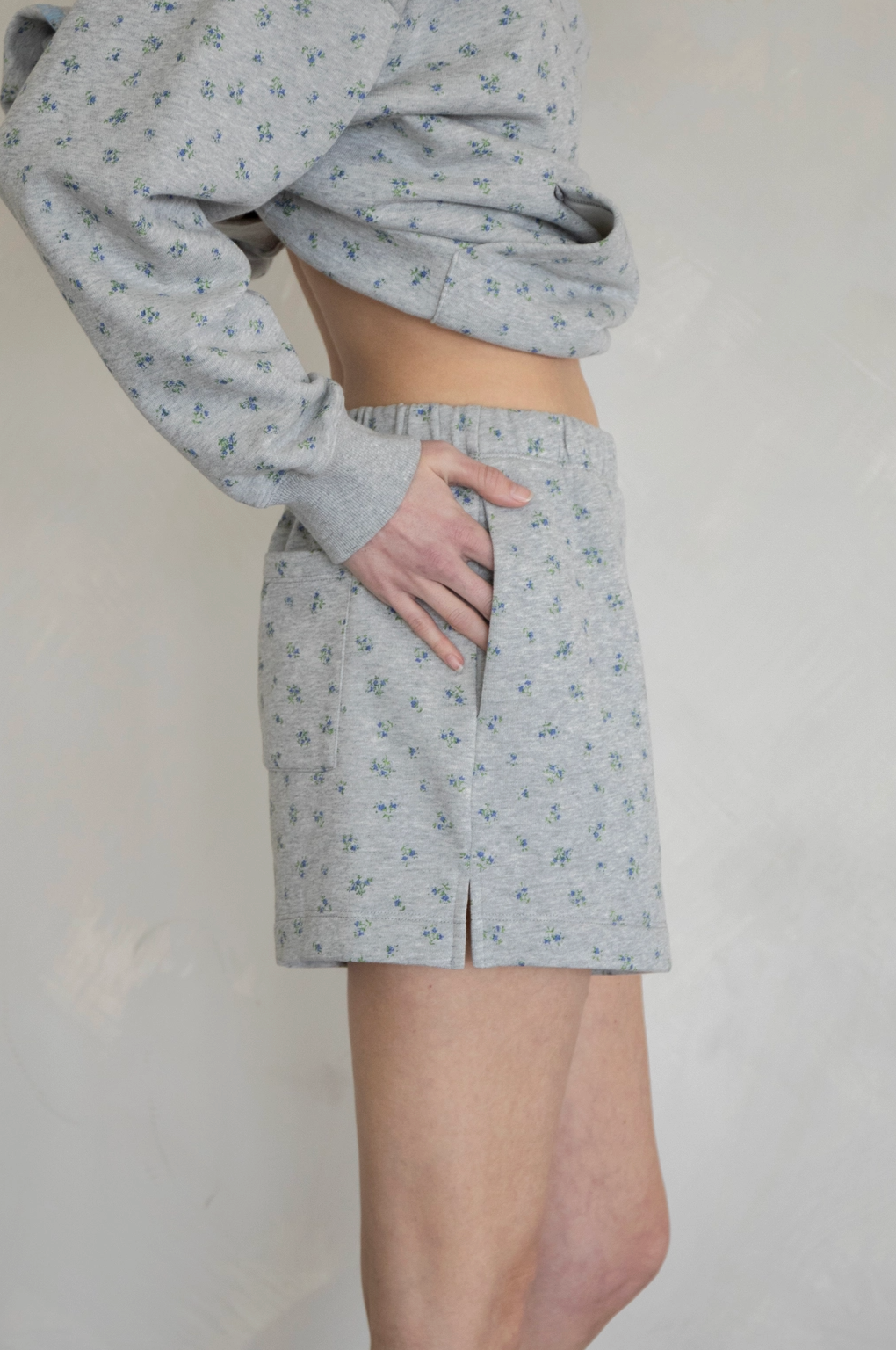 Floral Print Sweat Shorts
