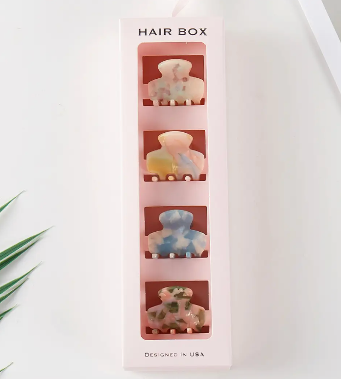 Mini Pearlized Claw Clips