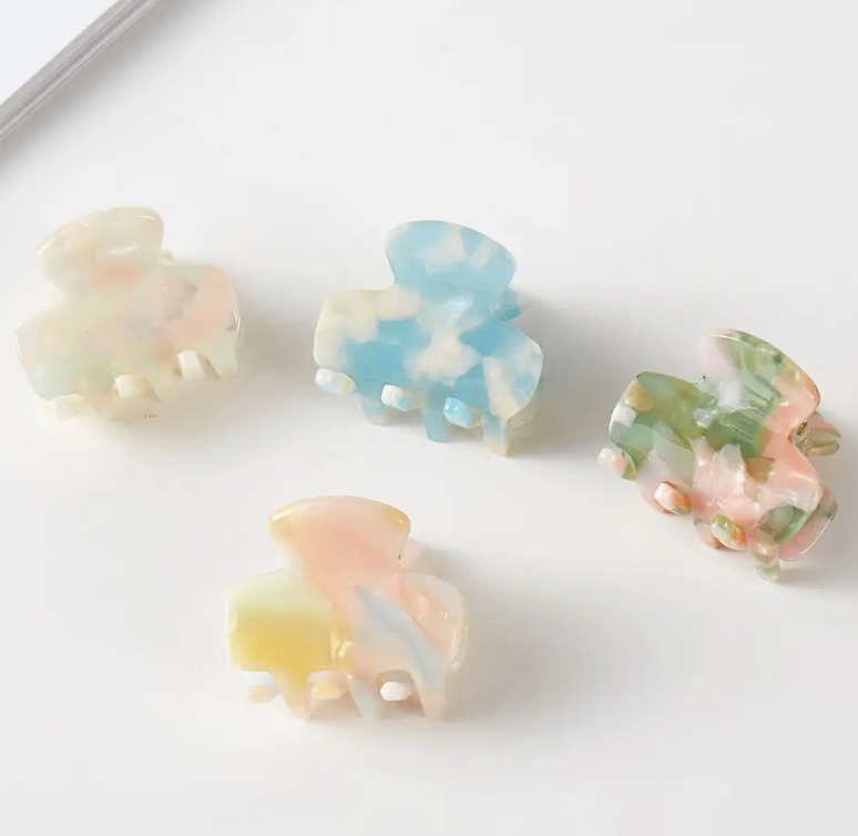 Mini Pearlized Claw Clips