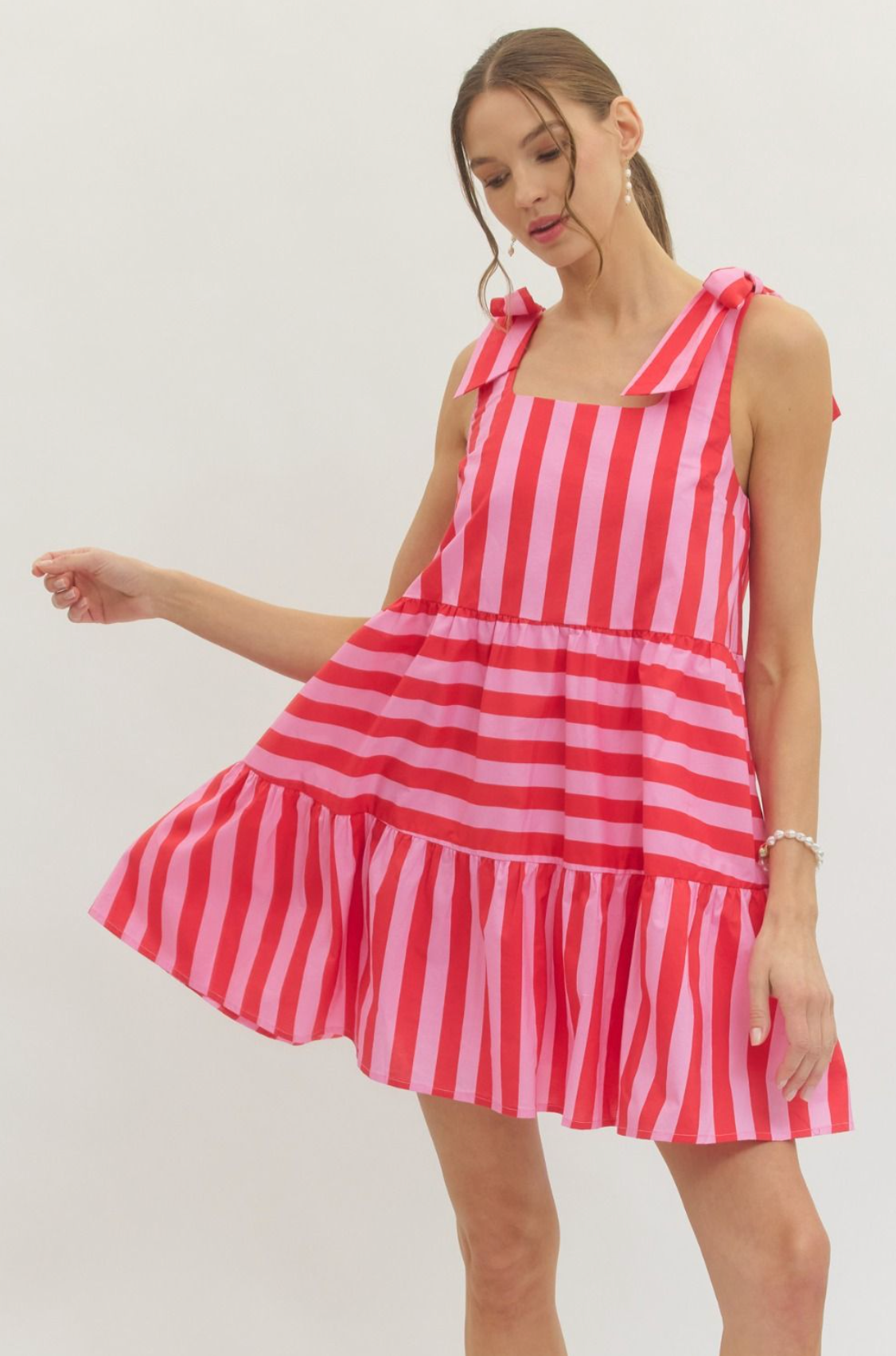Striped Tie Strap Dress