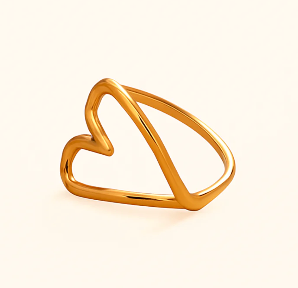 Outline Heart Ring