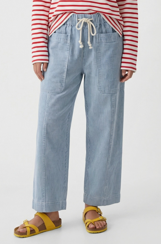 Stripe Drawstring Pants
