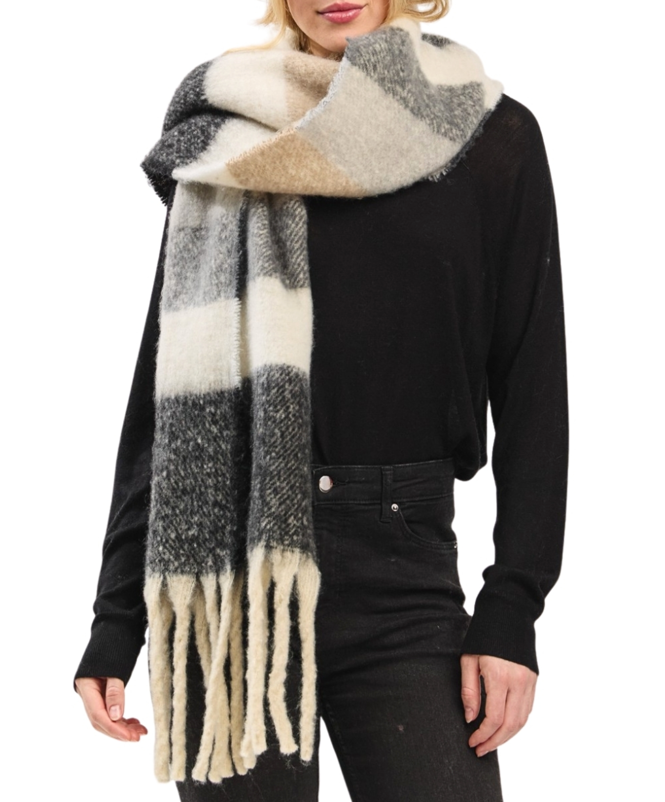 Striped Wrap Scarf