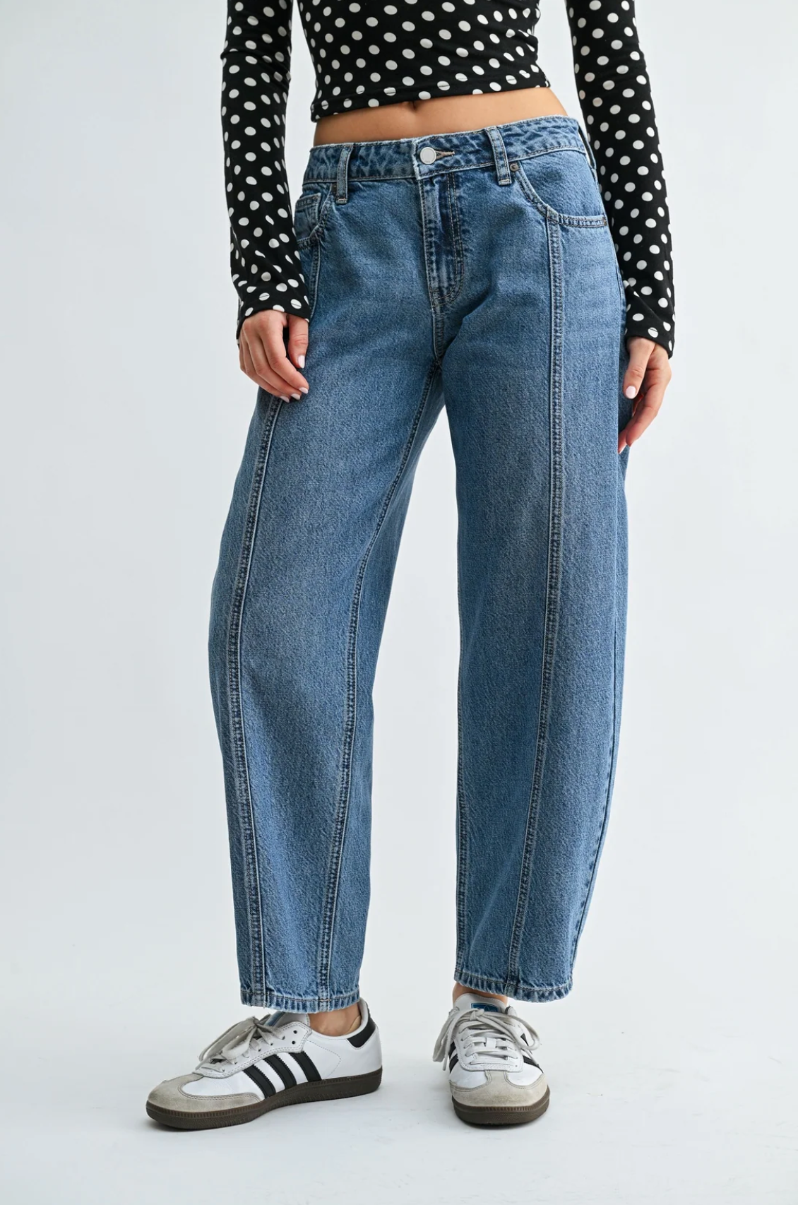 Seamed Barrel Jeans