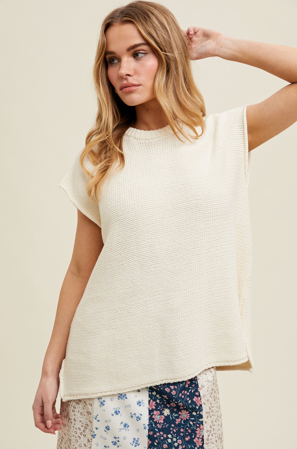 Knit Side Slit Sweater
