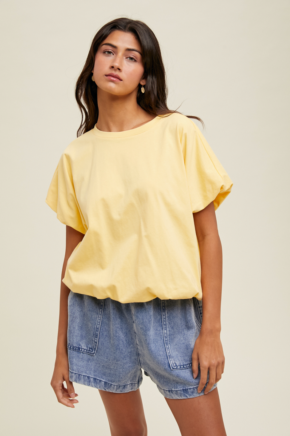 Bubble Hem Knit Top