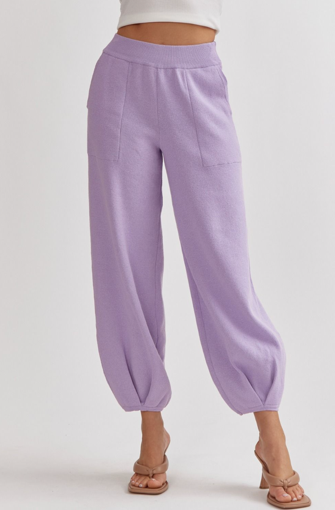 High Waisted Knit Joggers