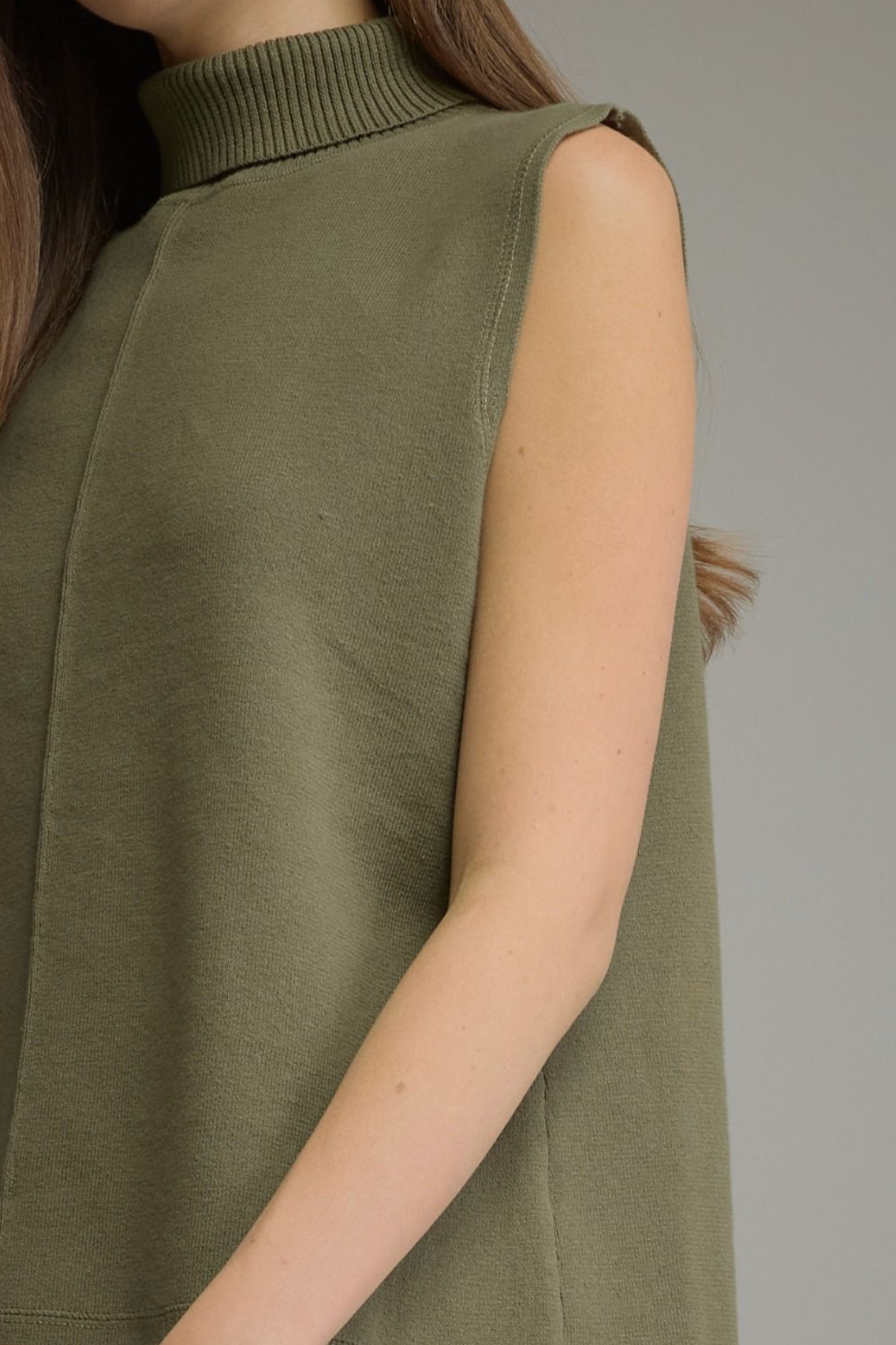 Sleeveless Turtleneck Top