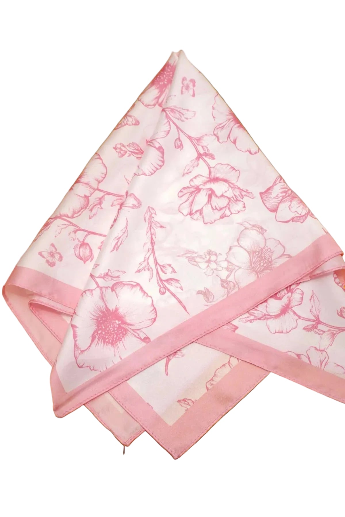 Petite Floral Print Satin Scarf