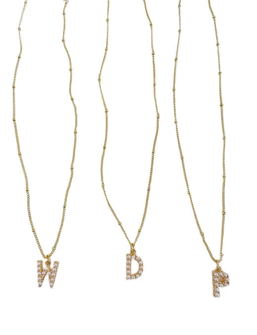 Pearl Initial Necklace