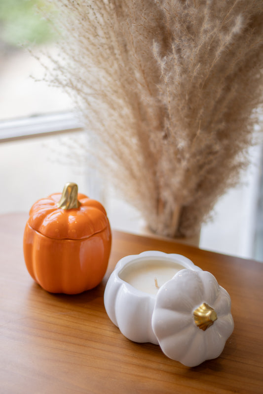 Pumpkin Candle With Lid