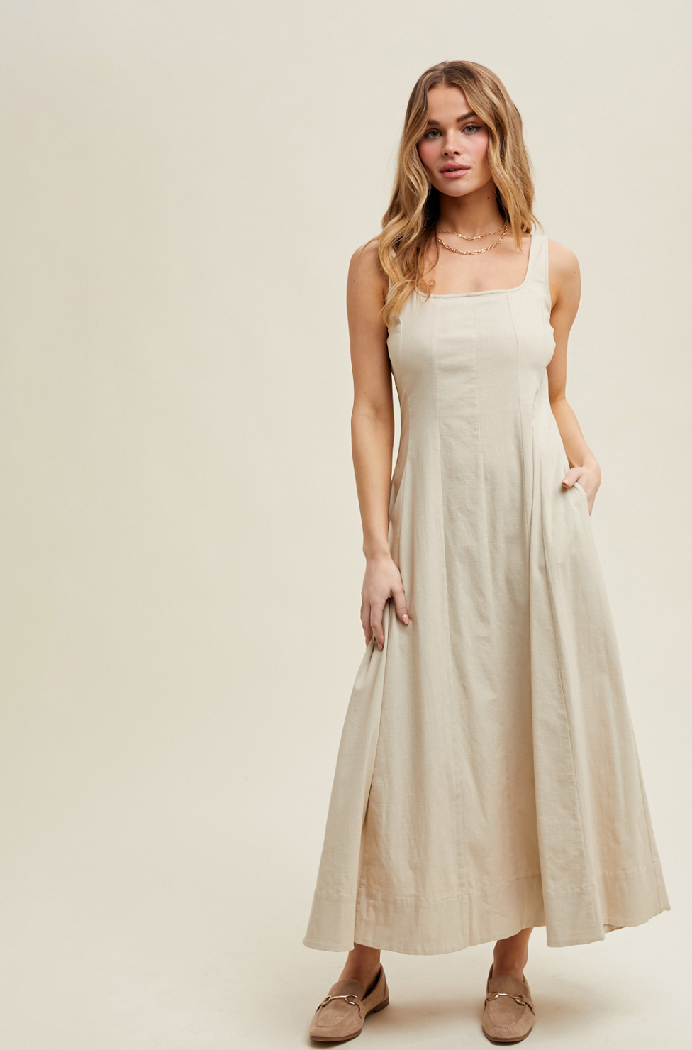 A-Line Midi Dress