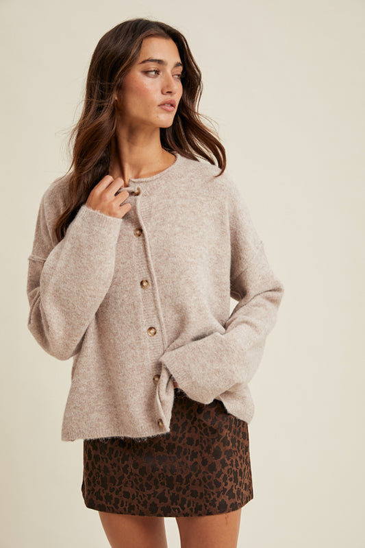 Button-Up Sweater Cardigan