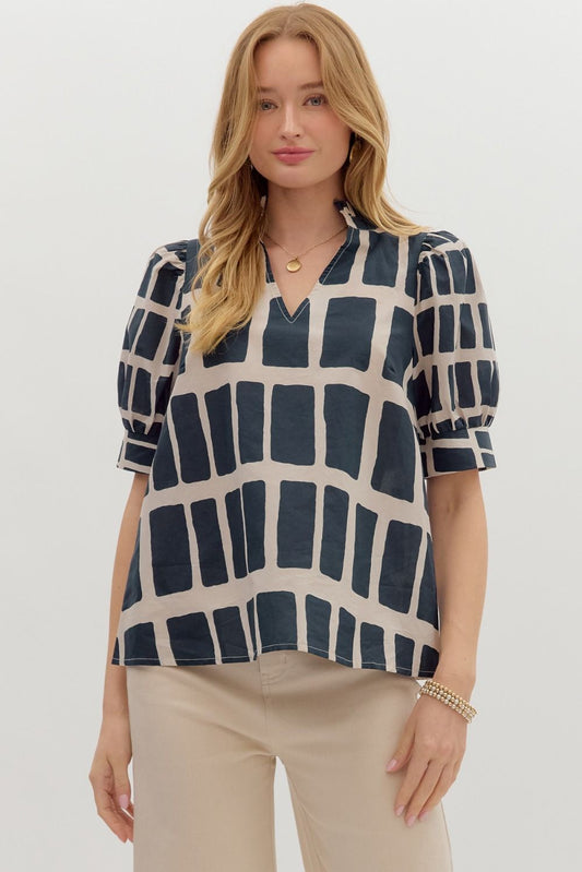 Abstract Short Sleeve Shirt