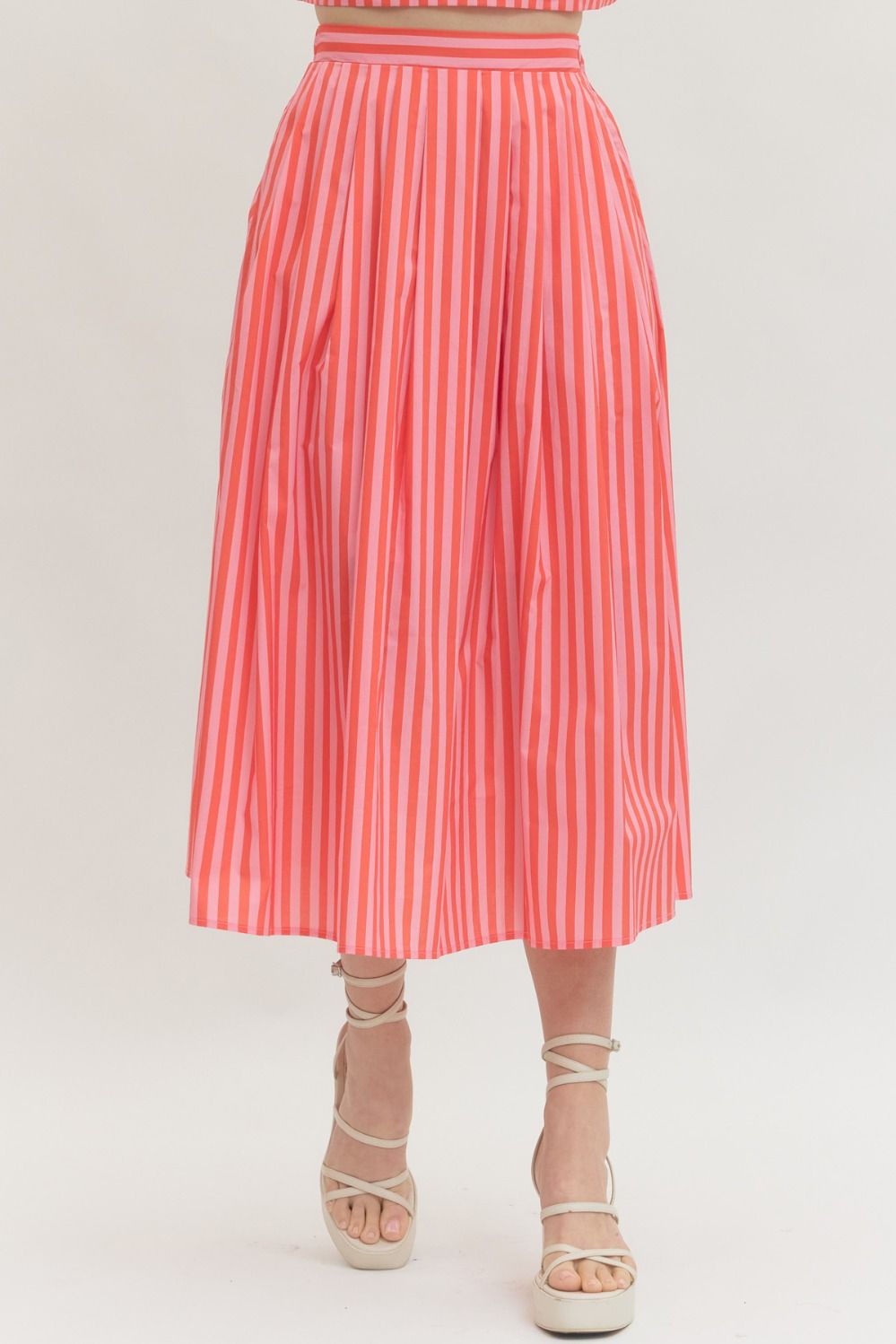 Striped Midi Skirt