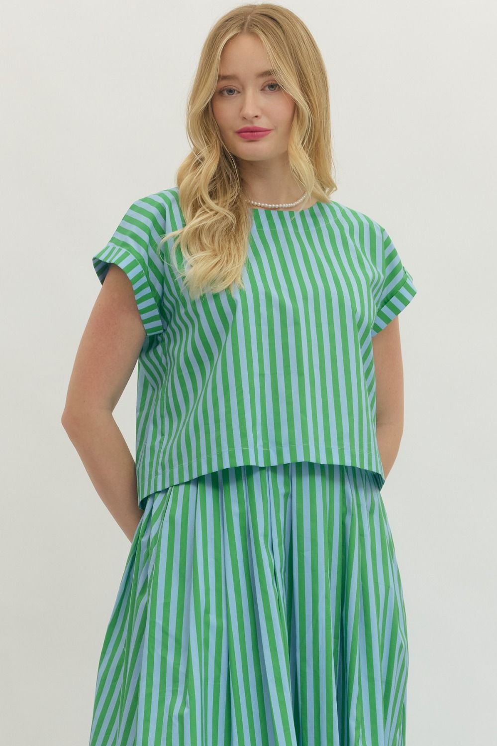 Striped Short Sleeve Top