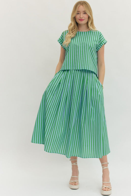 Striped Short Sleeve Top