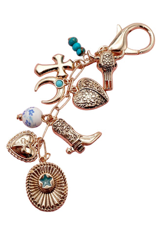 Western Cross Bag Charm