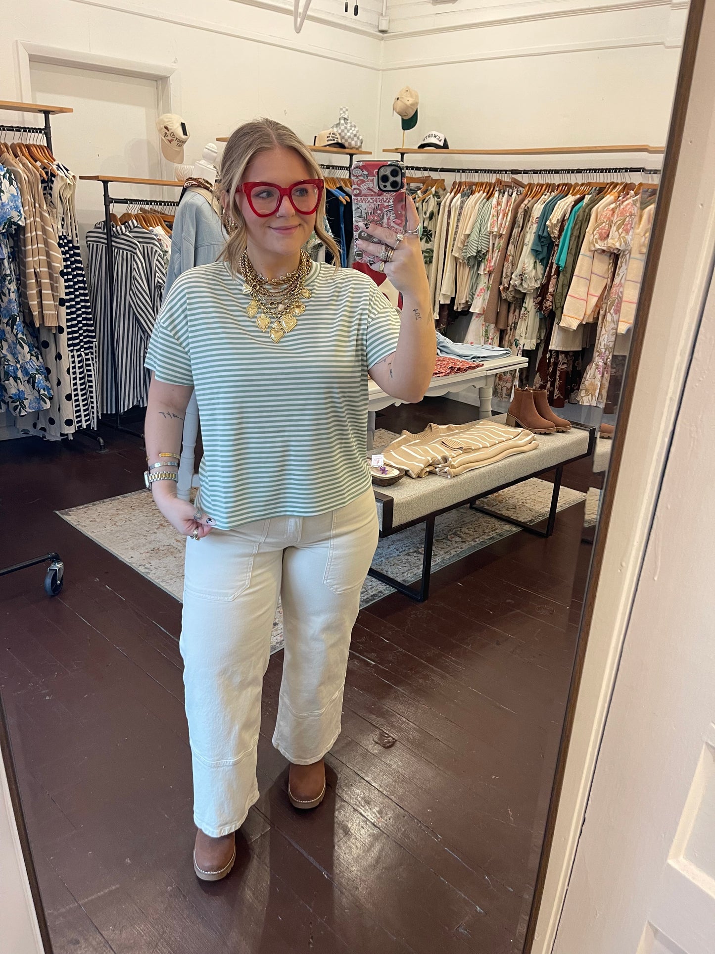 Striped Drop Shoulder Tee