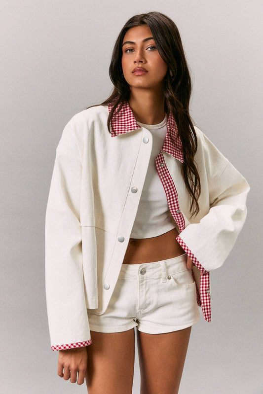 Gingham Contrast Jacket