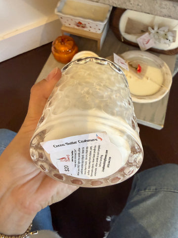 Clear Textured Glass Candle