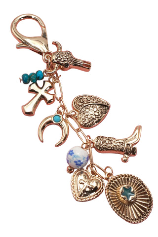 Western Cross Bag Charm